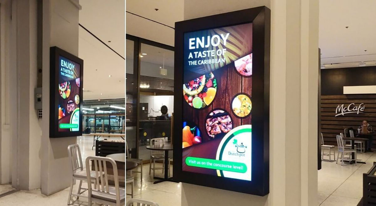 Place eye-catching digital signage at your door